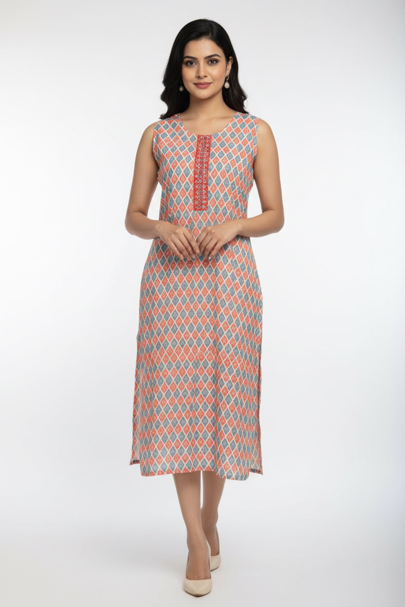 Chiffon kurti with sequin work
