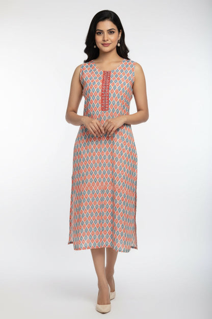 Chiffon kurti with sequin work