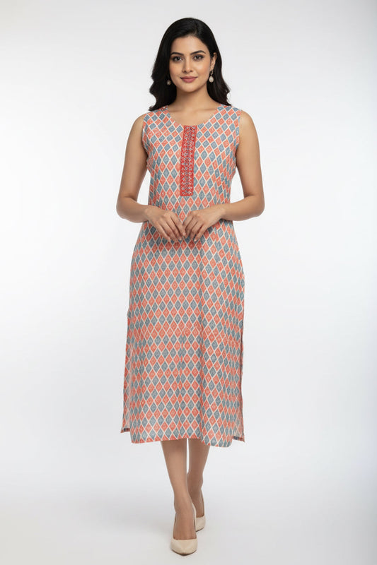 Chiffon kurti with sequin work