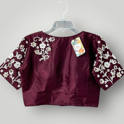 Silk Blouse | Pearl work