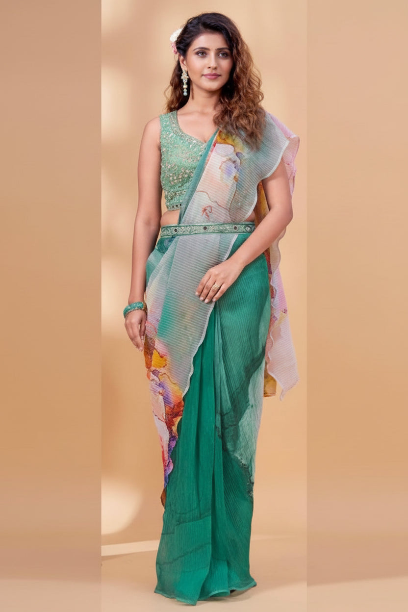 Readymade saree / pre pleated saree
