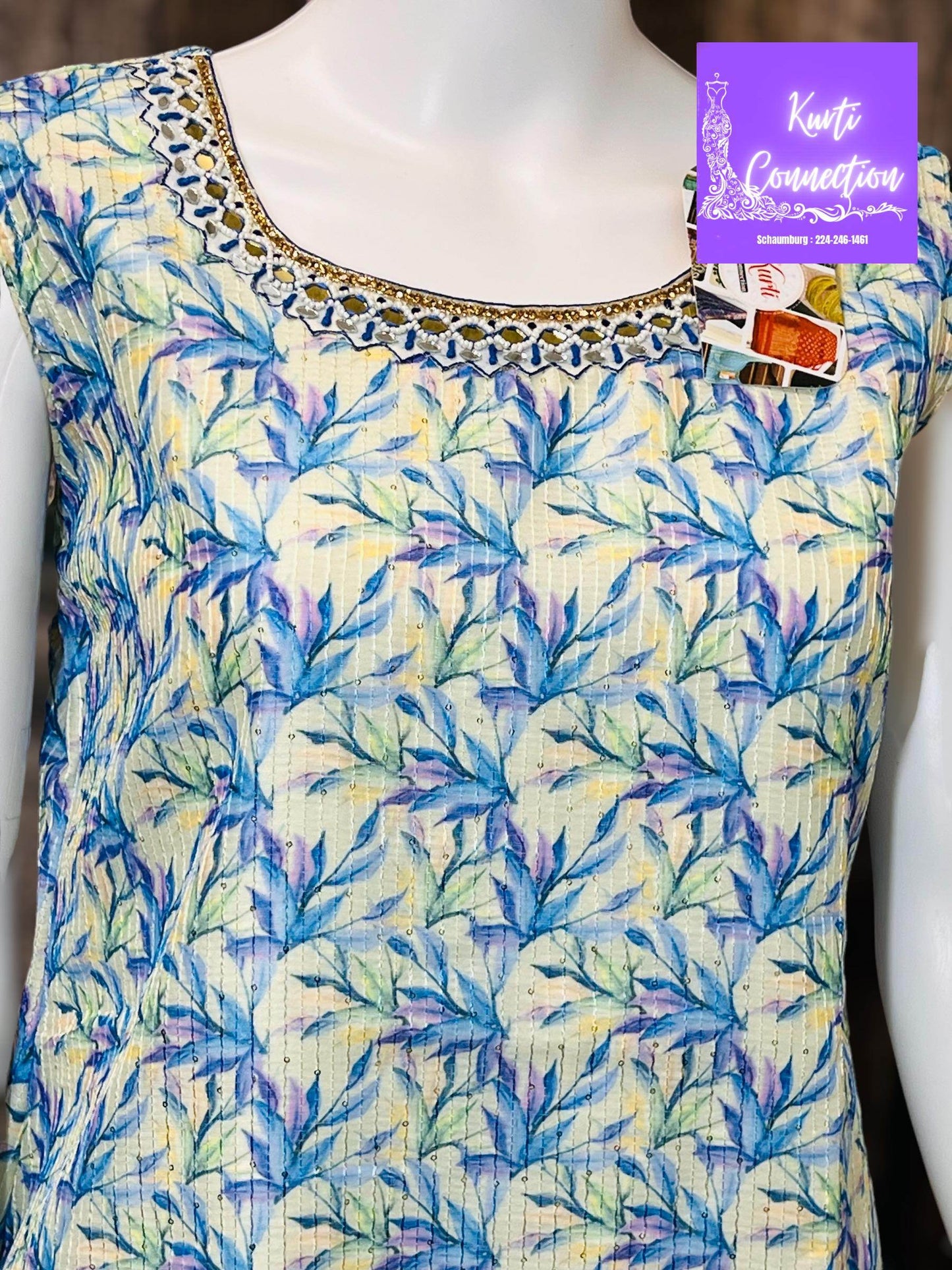 Georgette kurti, light sequin work, Indian kurti