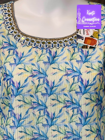 Georgette kurti, light sequin work, Indian kurti