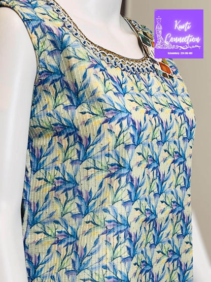 Georgette kurti, light sequin work, Indian kurti