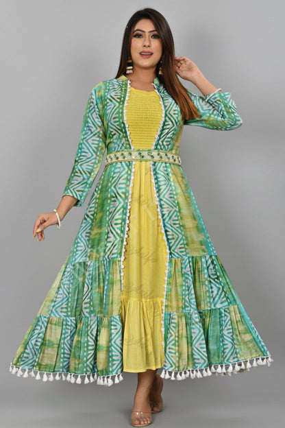 Rayon Kurti with jacket