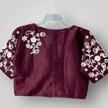 Silk Blouse | Pearl work