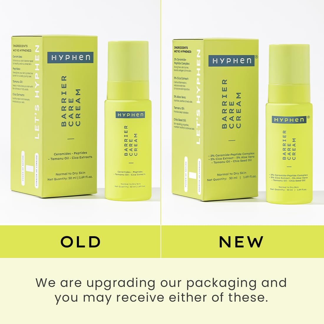 Hyphen By Kriti Sanon Barrier Care Cream For Dry Skin With Ceramide, Tamanu Oil, CICA Extracts, Instant Skin Hydration