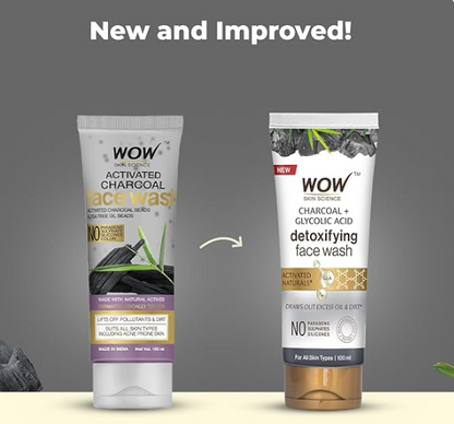 Wow Skin Science Activated Charcoal Face Wash Gel