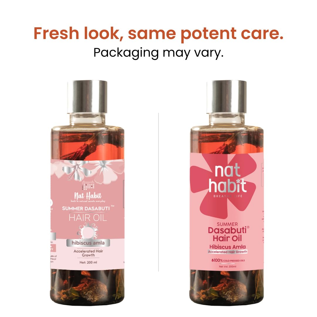 Nat Habit Hibiscus Amla Hair Growth Summer Dasabuti Hair Oil