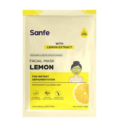 Sanfe Instant Depigmentation Lemon Facial Mask