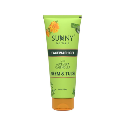 Sunny Herbals Face Wash Gel with Aloevera, Calendula, Neem & Tulsi
