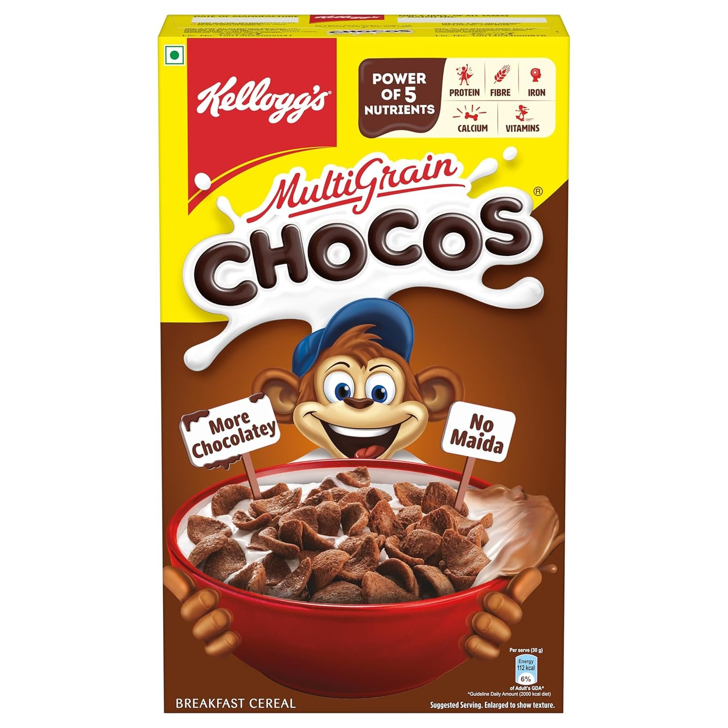 Kellogg's Chocos For Kids, Multigrain Energy, More Chocolatey, Kids Breakfast Cereal