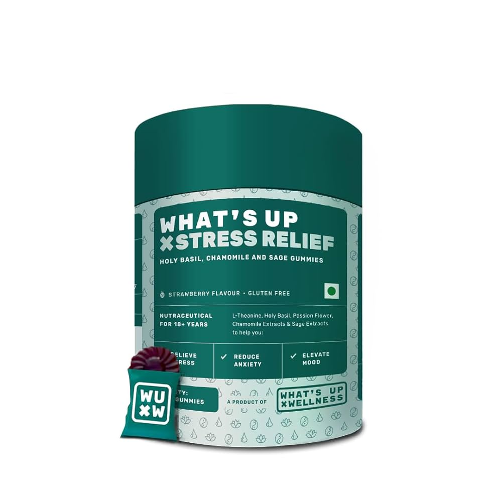 What's Up Wellness Stress & Anxiety Relief Gummies - Strawberry Flavor
