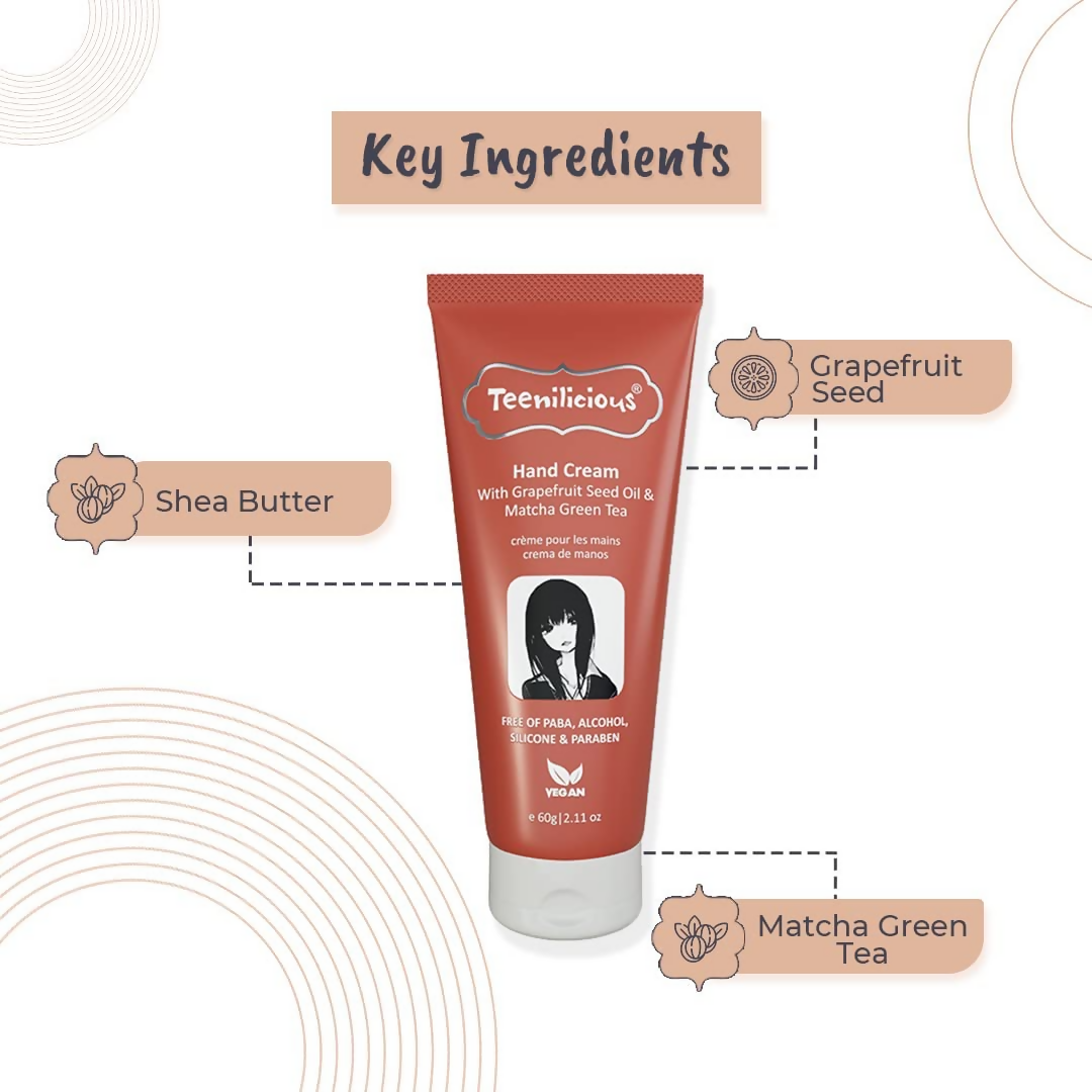 Teenilicious Hand Cream With Grapefruit Seed Oil & Matcha Green Tea