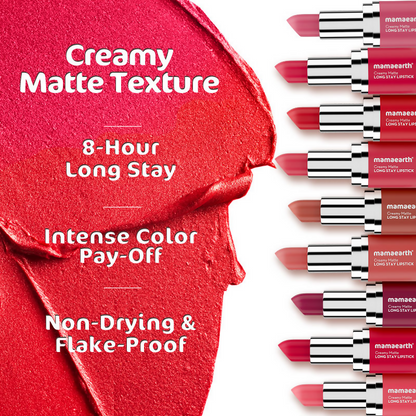 Mamaearth Creamy Matte Long Stay Lipstick - Ruby Crush