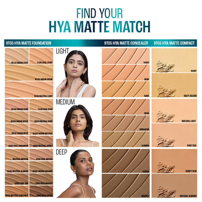 Lakme 9 To 5 Hya Matte Foundation + Hyaluronic Acid - Neutral Honey