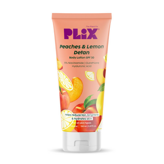 PLIX The Plant Fix Peaches & Lemon Detan Body Lotion with SPF 30