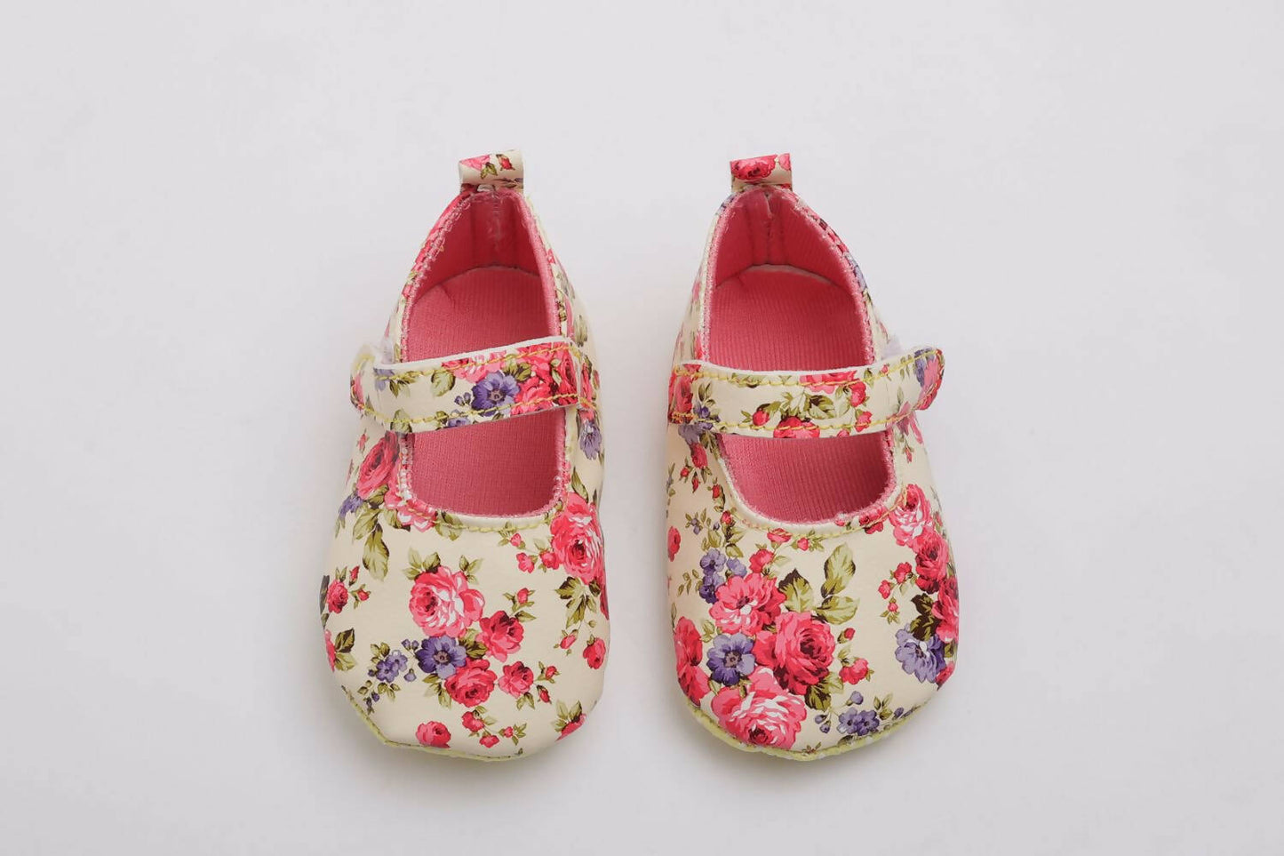 Tiny Bugs Girls Flowral Print Infants Booties - Pink