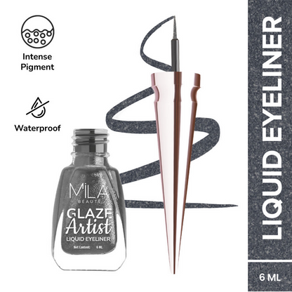 Mila Beaute Glaze Artist Waterproof & Smudge Proof Eyeliner - Magical Grey
