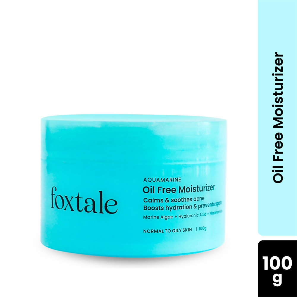Foxtale Aquamarine Oil Free Hydrating Moisturiser With Hyaluronic Acid For Normal To Oily Skin