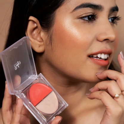 Ruby's Organics Crème Duo (Blush + Highlighter) - Peach + Aura