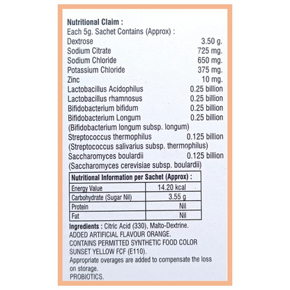 Nutrisrot Electro-Aqua Instant Hydration & Energy Drink Sachets Orange Flavour