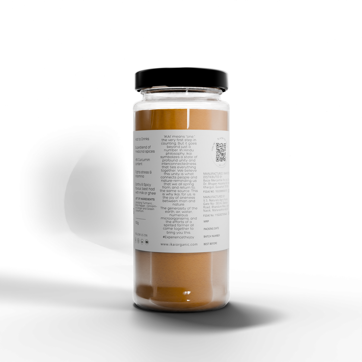 IKAI Natural Lakadong Turmeric Latte (Haldi Doodh)