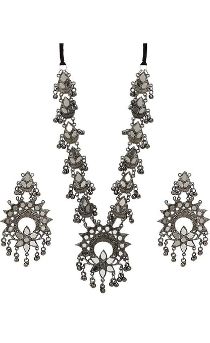 Mominos Fashion Traditional Mirror Design Necklace Set Mangalsutra