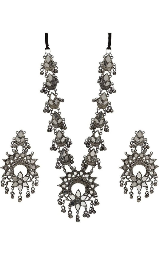 Mominos Fashion Traditional Mirror Design Necklace Set Mangalsutra