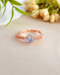 VOJ white CZ-detail Stainless Steel Cubic Zirconia Gold-Polished adjustable finger Ring