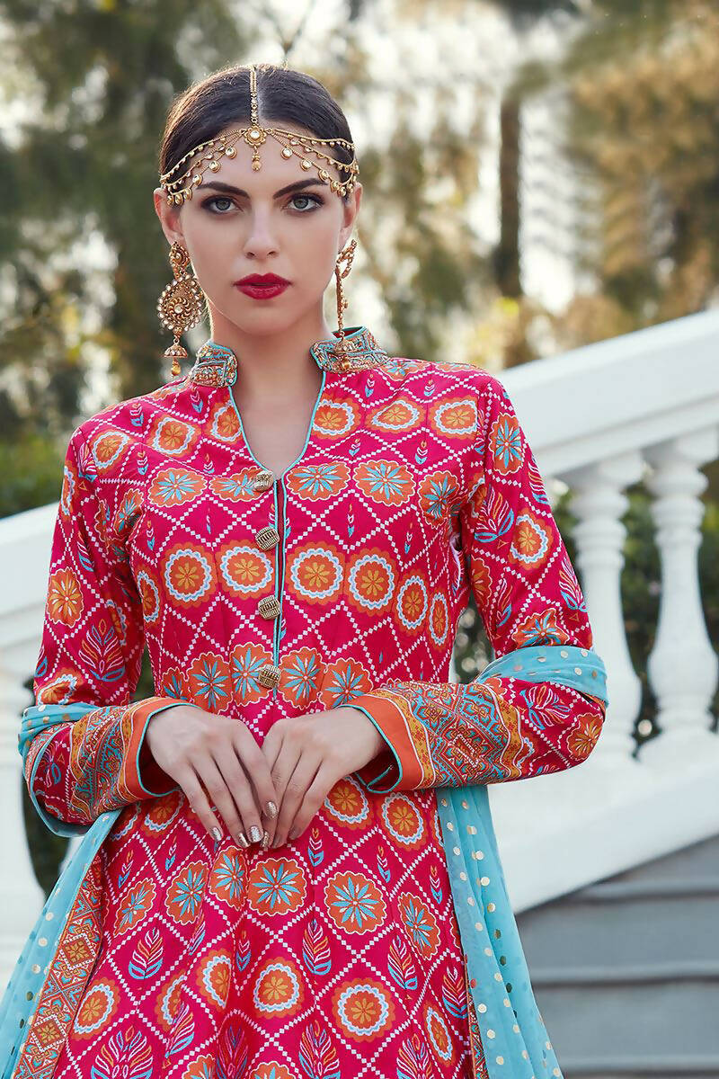 Partywear Designer Pink Heavy Soft Killer Silk Salwar Suit - Anbazaar
