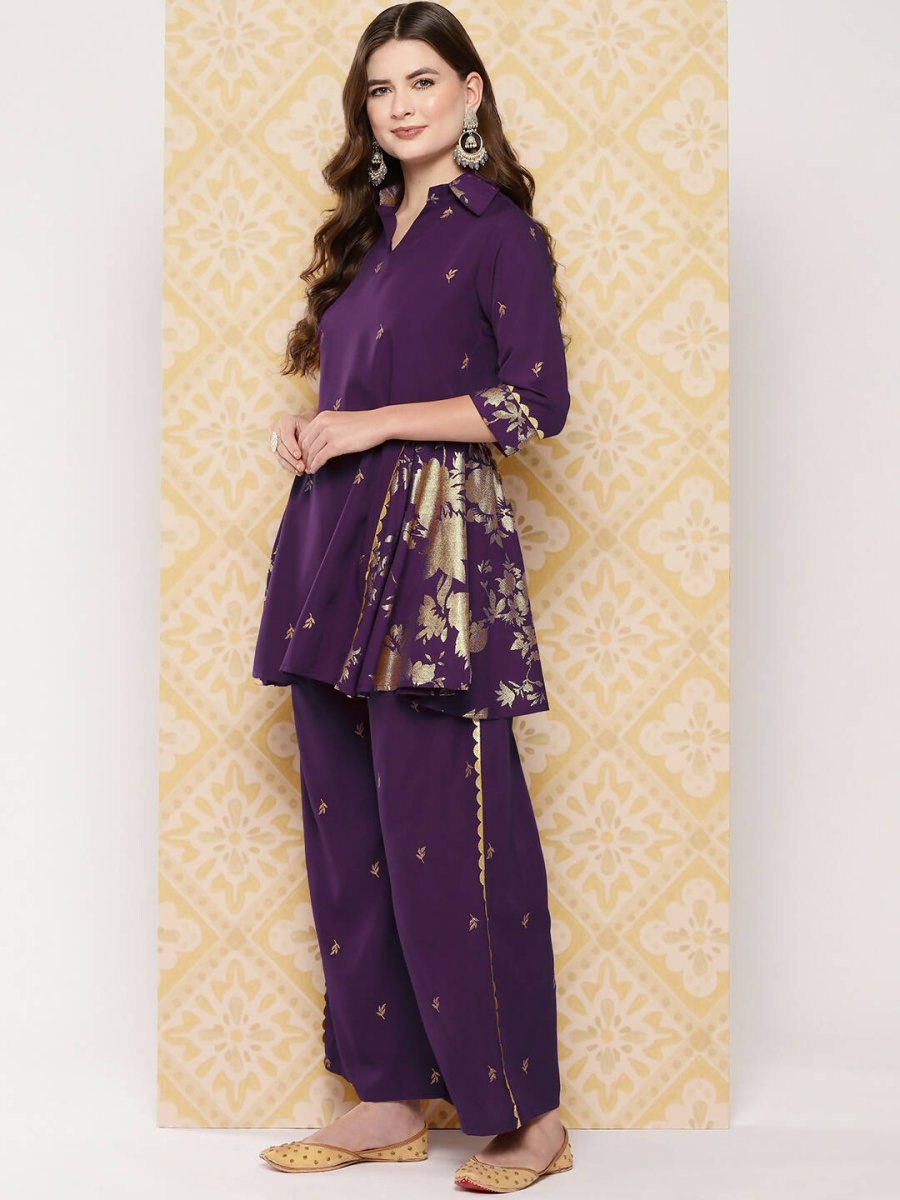 Ahalyaa Women's Traditional Wear Co-ods - Burgundy