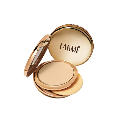 Lakme 9 To 5 Unreal Dual Cover Pressed Powder, 2 In 1 Compact + Foundation - 10 Ivory
