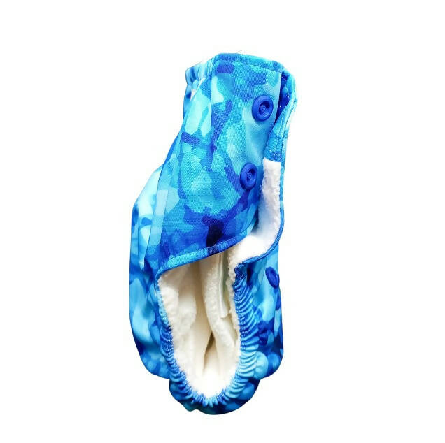 Kindermum Nano Aio Cloth Diaper With 2 Organic Cloth Inserts- Aqua For Kids