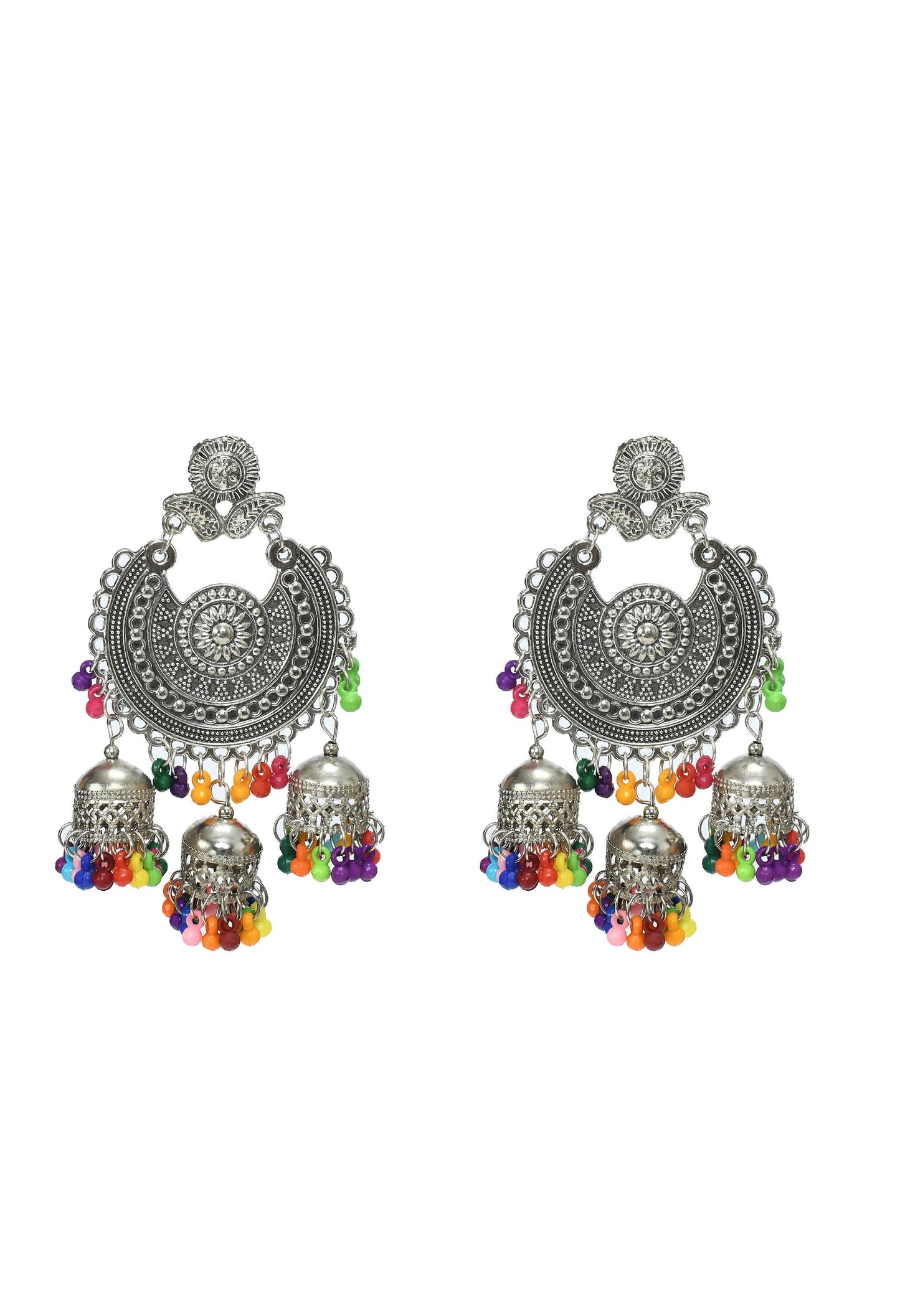 Mominos Fashion Johar Kamal Beautiful Jhumkas With Maang Tikka