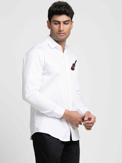 Guitar Embroidery Shirt by Hilo Design