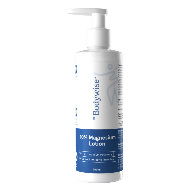 BeBodywise 10% Magnesium Body Lotion for Muscle Soreness & Cramps With Lavender Oil & Shea Butter