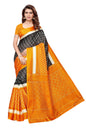 Vamika Mustard Kalamkari With Jhalar Khadi Silk Saree