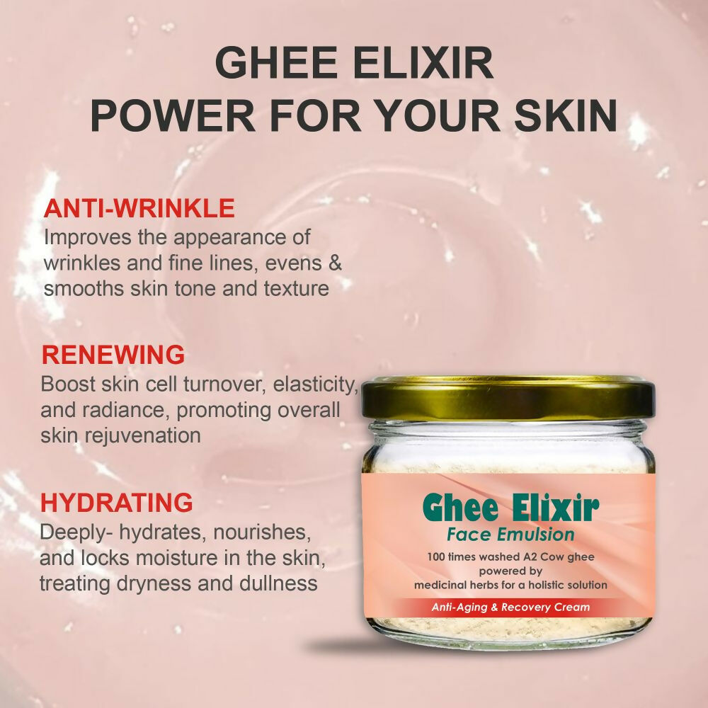 Beauty Secrets Ghee Elixir Ayurvedic Night Cream for Face infused with Collagen | Repair, Restore and Revive Naturally | Anti Aging Moisturizer
