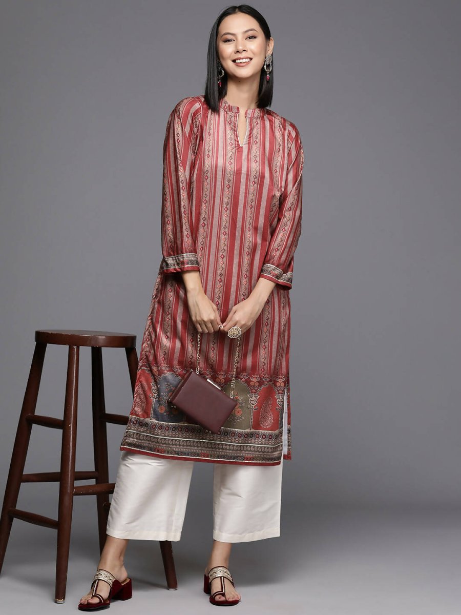 Ahalyaa Women's Traditional wear Kurta - Maroon