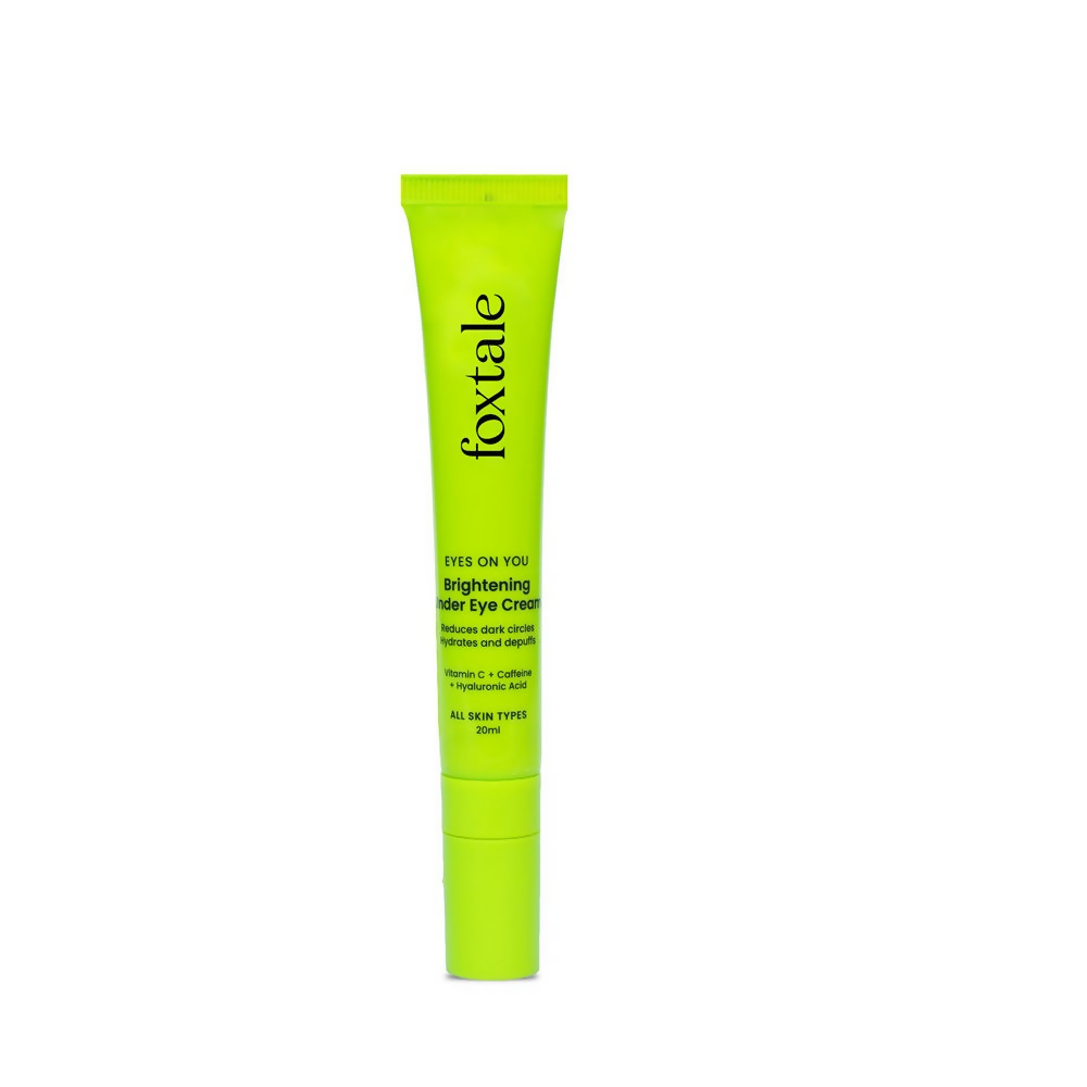Foxtale Brightening Under Eye Cream with Vitamin-C, Caffeine & Hyaluronic Acid