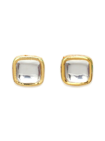 Kundan Studs (Gold) - Ruby Raang