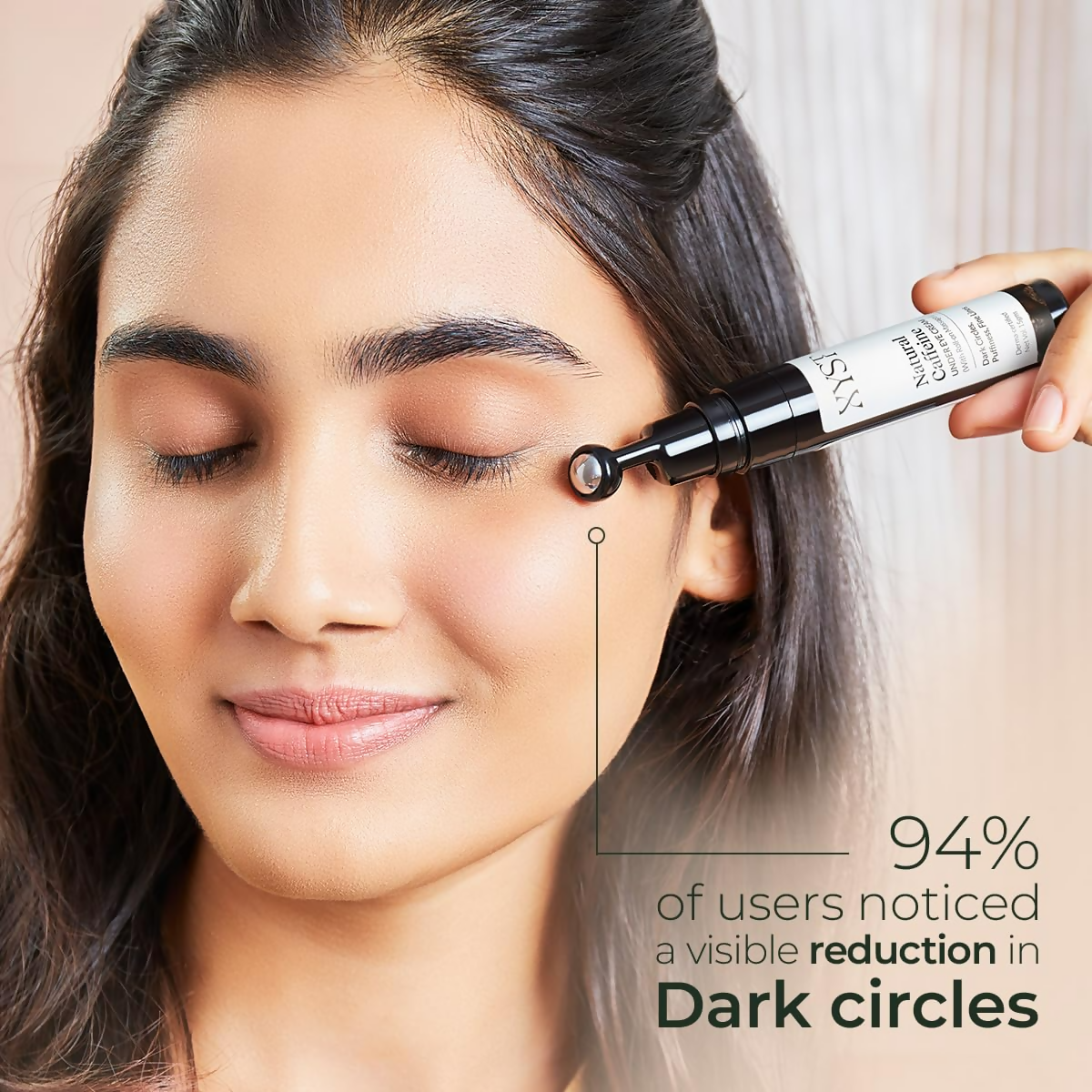 Xyst Natural Caffeine Under Eye Roll-On For Dark Circle