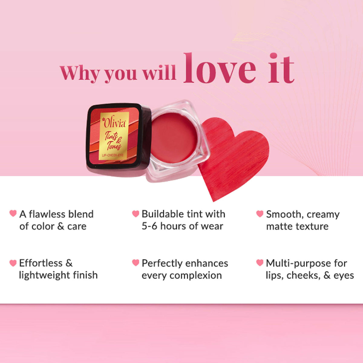 Olivia Tints & Tones For Lip, Cheek & Eye Lip Balm - Caramel Laughter