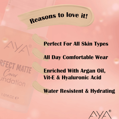 AYA Perfect Matte Cover Foundation - 01 Ivory
