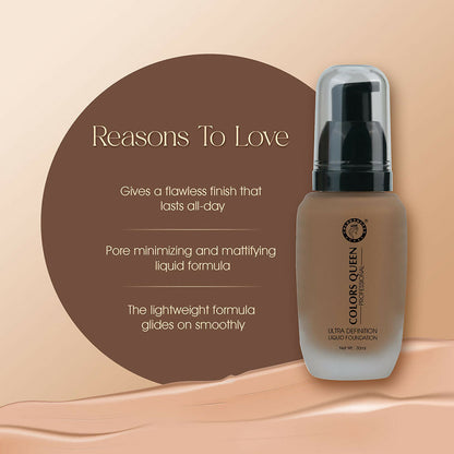 Colors Queen Ultra Definition Liquid Foundation - Caramel