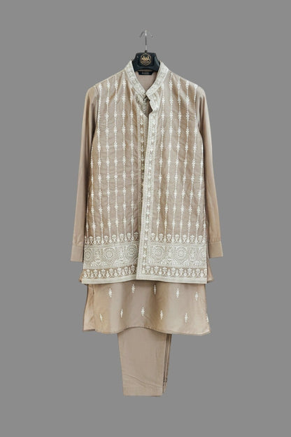 Traditional Embroidered Kurti Set for Men