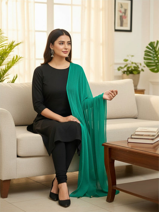 Chiffon green dupatta