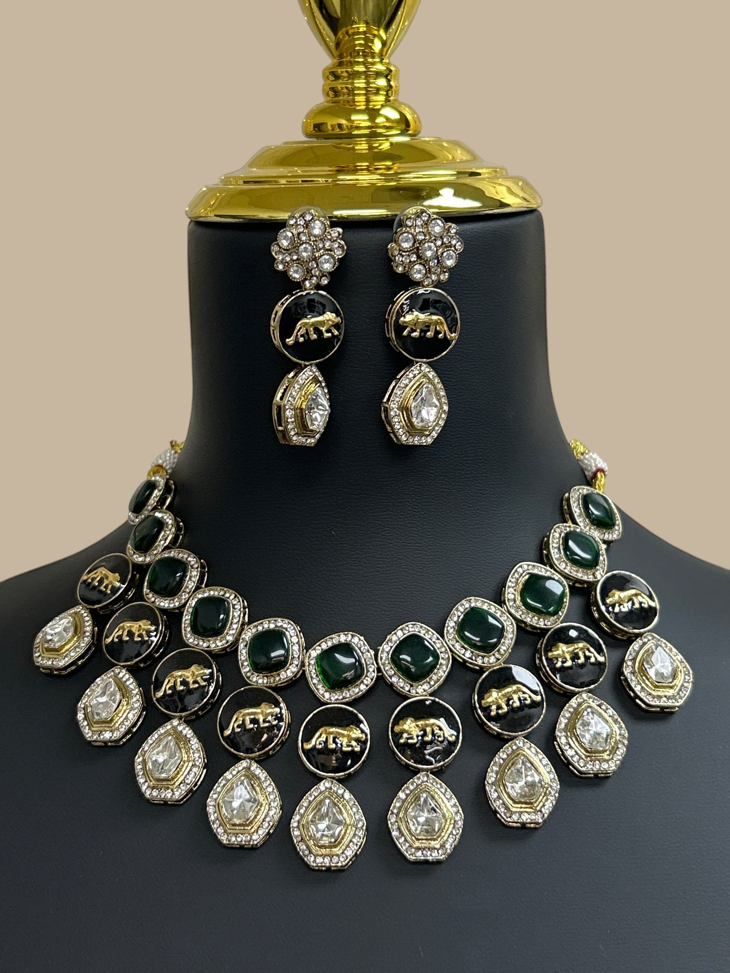 Traditional Ethnic Necklace and Earring Jewelry Set