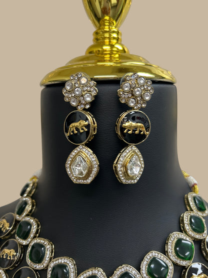 Traditional Ethnic Necklace and Earring Jewelry Set